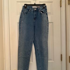 Denim Blvd Rhinestone Embellished Jeans